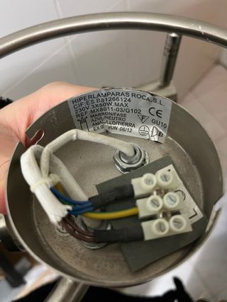 Lámpara de techo focos de hierro