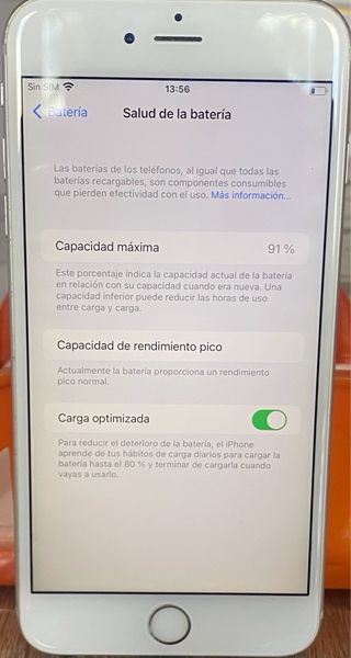 iPhone 6S Plus 64GB Plata 91% Batería