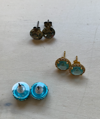 Lote 3 pares pendientes bisutería