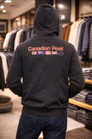 Sudadera Canadian Peak Negra con Cremallera