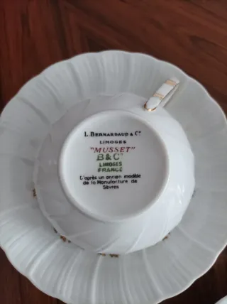 Tazas Limoges diseño Sevres porcelana