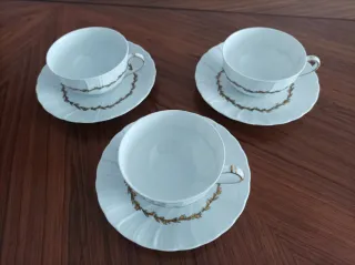 Tazas Limoges diseño Sevres porcelana