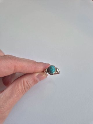 Anillo Plata Piedra Azul Turquesa