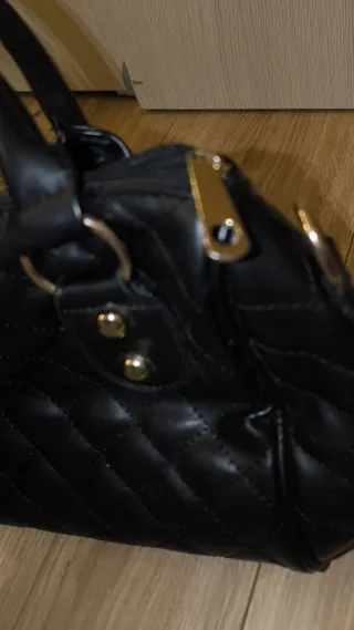 Bolso Negro Piel Sintética Grande