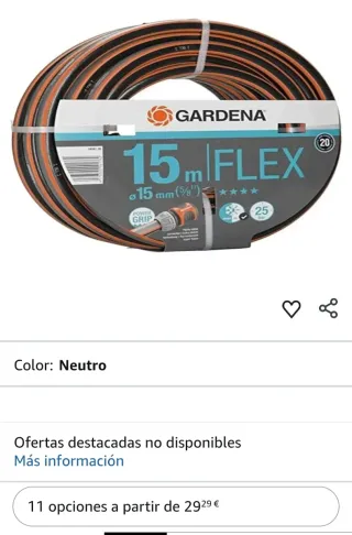 Manguera de jardin Gardena Comfort Flex 15m 15mm