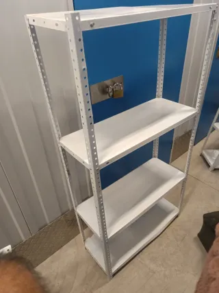 5 Estantería metálica blanco