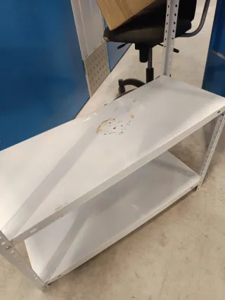 5 Estantería metálica blanco