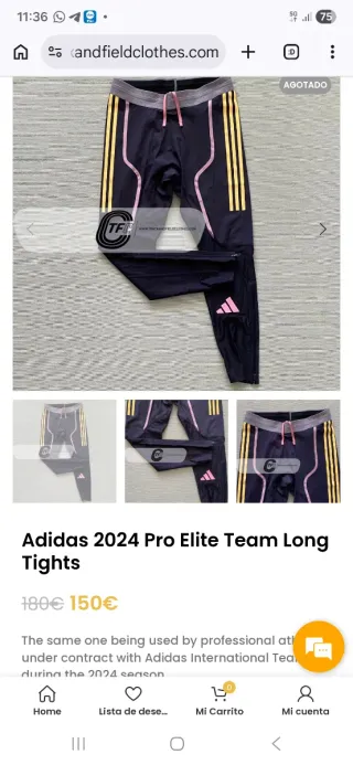Mallas Adidas Pro Elite Team 2024. Men's size S.