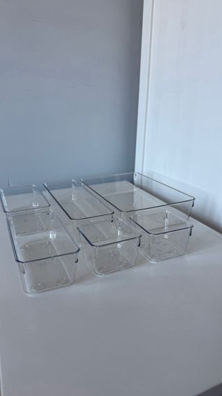 Organizadores Cajón Transparente 6 Piezas