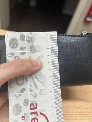 Monedero piel negro y naranja