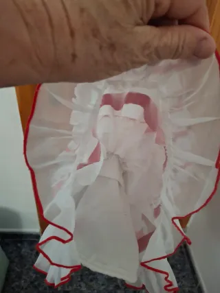 Traje Flamenca Niña Blanco y Rojo