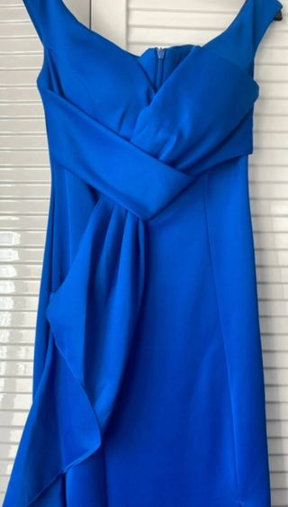 Vestido largo graduación azul eléctrico