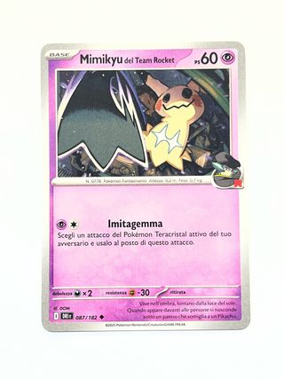 Carta Pokemon Mimikyu del Team Rocket 087/182
