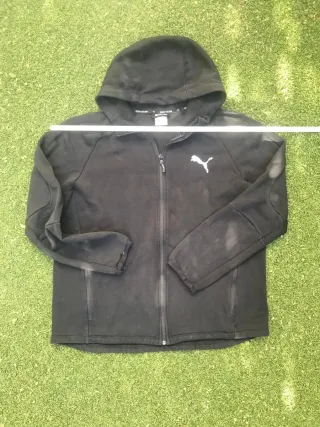 PUMA Sudadera Hombre XL Negra Full Zip Y2K Streetw