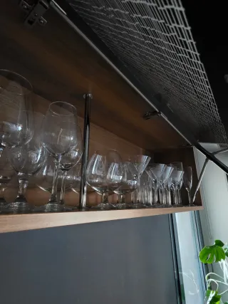 Conjunto Muebles Comedor Kibuc Madera y Cristal