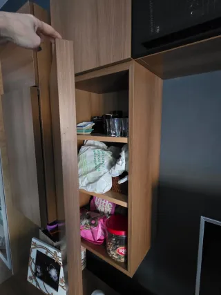 Conjunto Muebles Comedor Kibuc Madera y Cristal