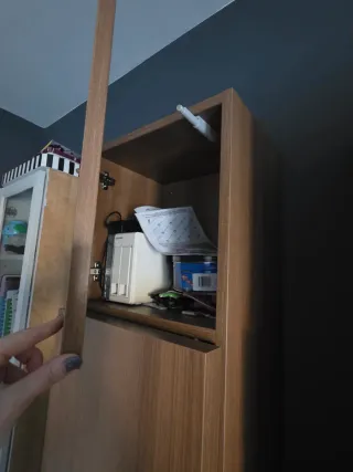 Conjunto Muebles Comedor Kibuc Madera y Cristal