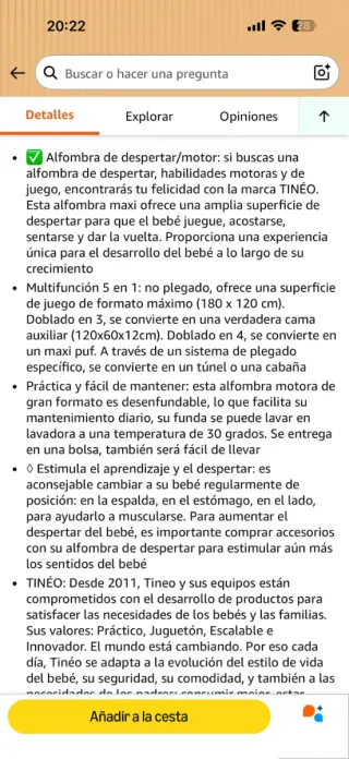 Alfombra de Juegos Maxi 180x120cm NUEVA!