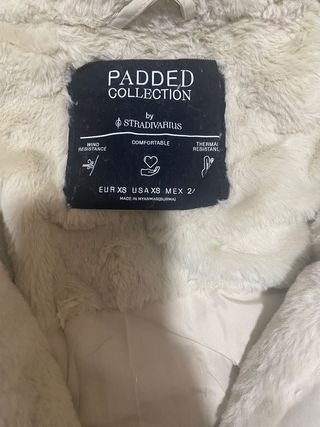 Abrigo acolchado Stradivarius beige Talla XS