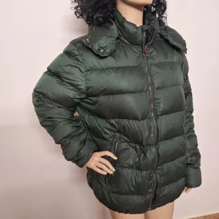 Piumino donna verde scuro