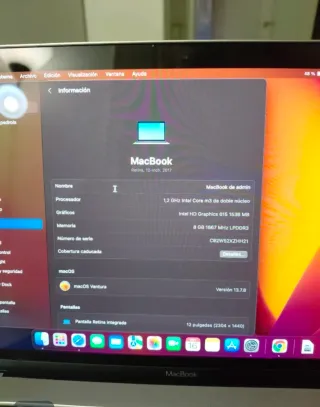 MacBook Air 12 Retina 2017 Gris Espacial
