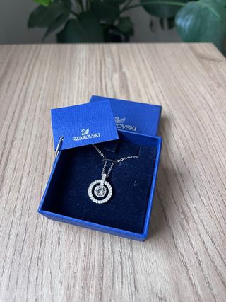 Collar Swarovski Círculo Brillante Plata
