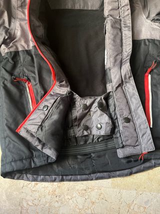 Chaqueta de Nieve Niños T10-12 Gris oscura y negra