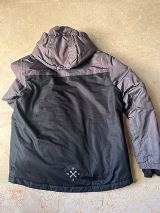 Chaqueta de Nieve Niños T10-12 Gris oscura y negra
