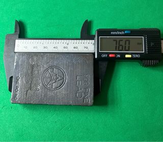 L#557 Lingote de plomo puro .999 FINE LEAD – 1 lib