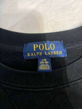 Sudadera Polo Ralph Lauren Negra talla:14/16