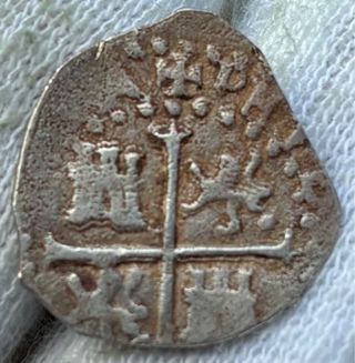 Moneda PLATA 1/2 Real 1589 Sevilla. FELIPE II