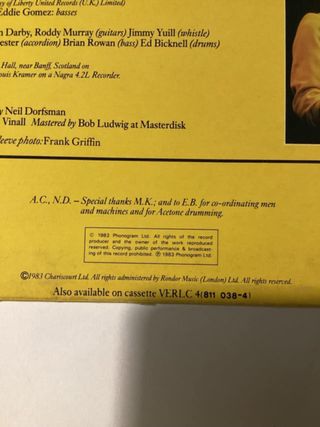 Local Hero - Colonna Sonora Mark Knopfler LP 1983