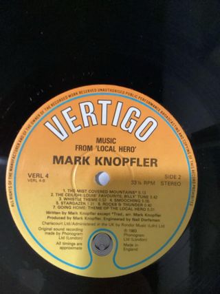 Local Hero - Colonna Sonora Mark Knopfler LP 1983