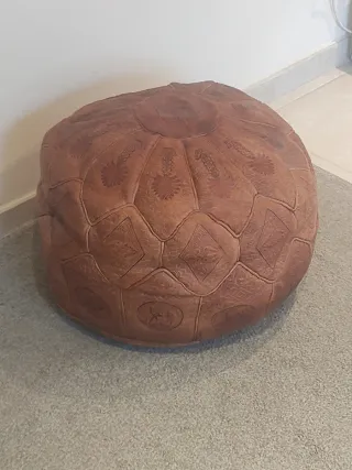 Puff Marroquí Piel Camello