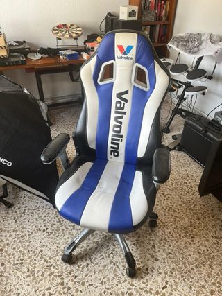 Silla Gaming Valvoline Racing Azul y Blanca