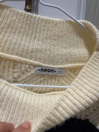 Jersey Noon rayas beige y negro talla M