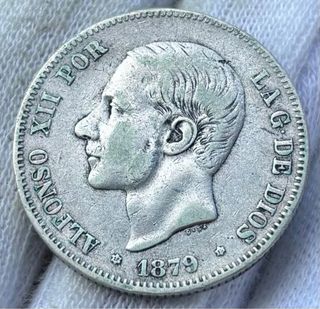 Moneda PLATA 2 Pesetas 1879 *(18-79) ALFONSO XII
