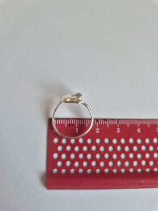 Anillo Luna Plata Piedra Lunar Ajustable