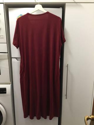 Vestido granate talla XL