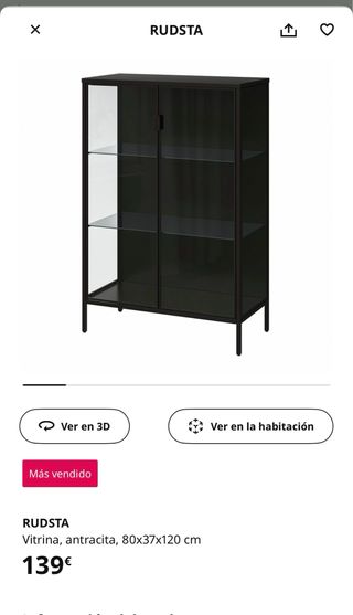 Vetrina Ikea Nera e Trasparente