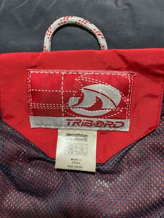 Chaqueton nautico hombre rojo