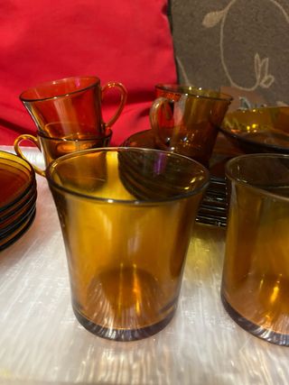 PLATOS POSTRE  Y MAS de DURALEX ámbar 18 piezas