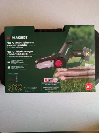 MiniMotoSierra Parkside 12V+Batería+Cargador