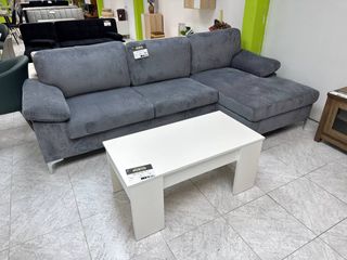 Sofá Chaiselongue Azul Terciopelo 3 Plazas ¡NUEVO!