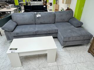 Sofá Chaiselongue Azul Terciopelo 3 Plazas ¡NUEVO!