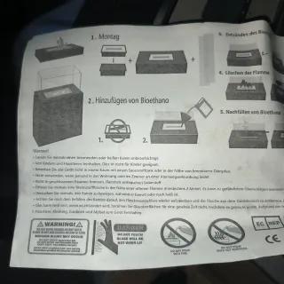 Estufa Bioetanol Negra Metal completa