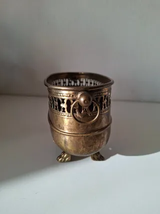 ANTIGUA JARDINERA OVALADA LATÓN