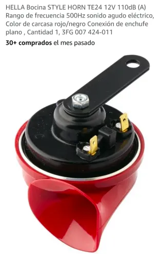 Bocina Eléctrica HELLA 12V Alta Calidad NUEVA