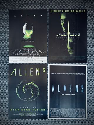 set poster alien saga horror sci-fi culto A3 alta