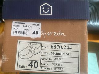 Zapatillas Garzón velcro marrones